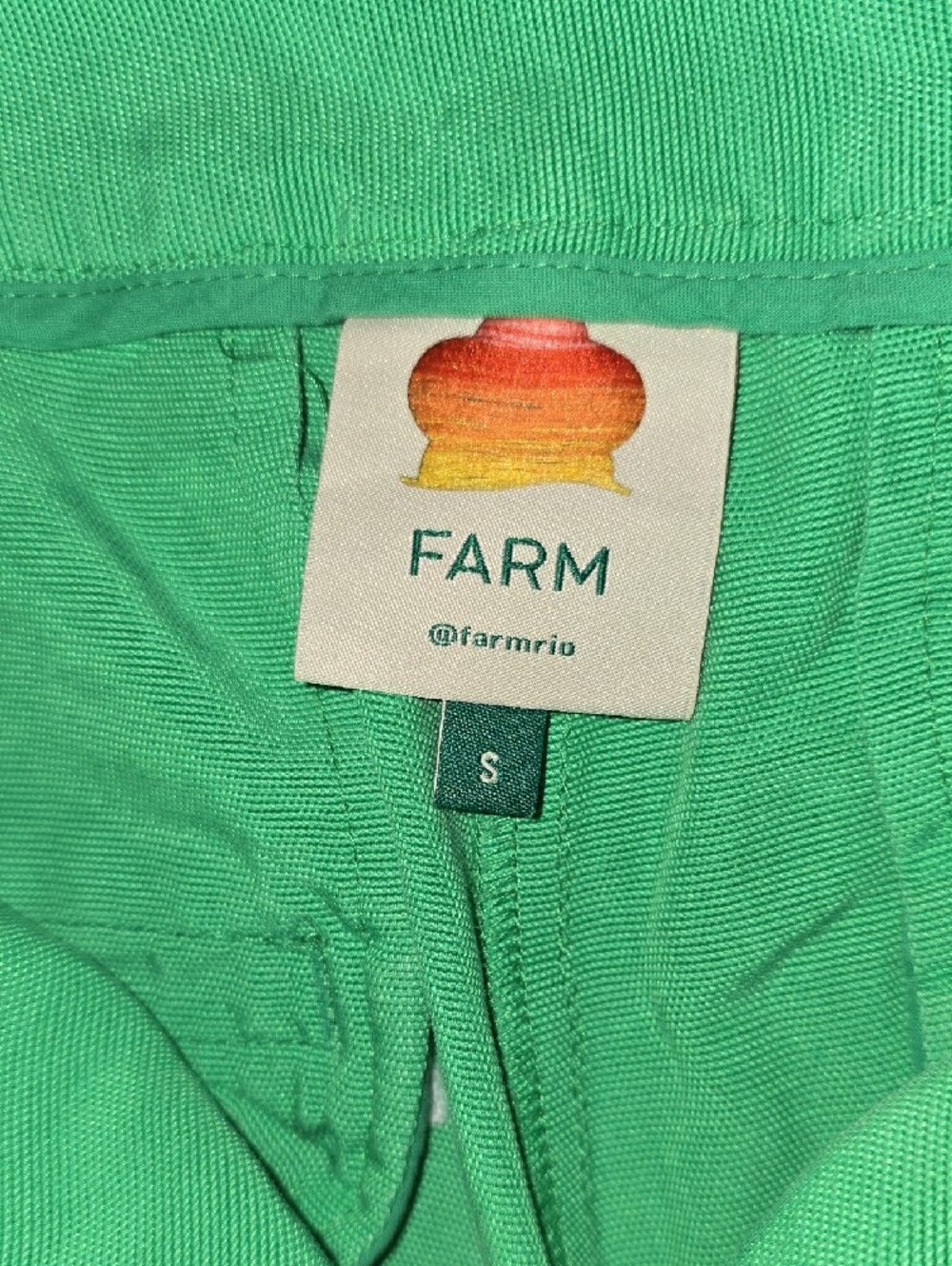 Farm Rio Cotton-blend Wide-leg Pants Green - Picture 6 of 14